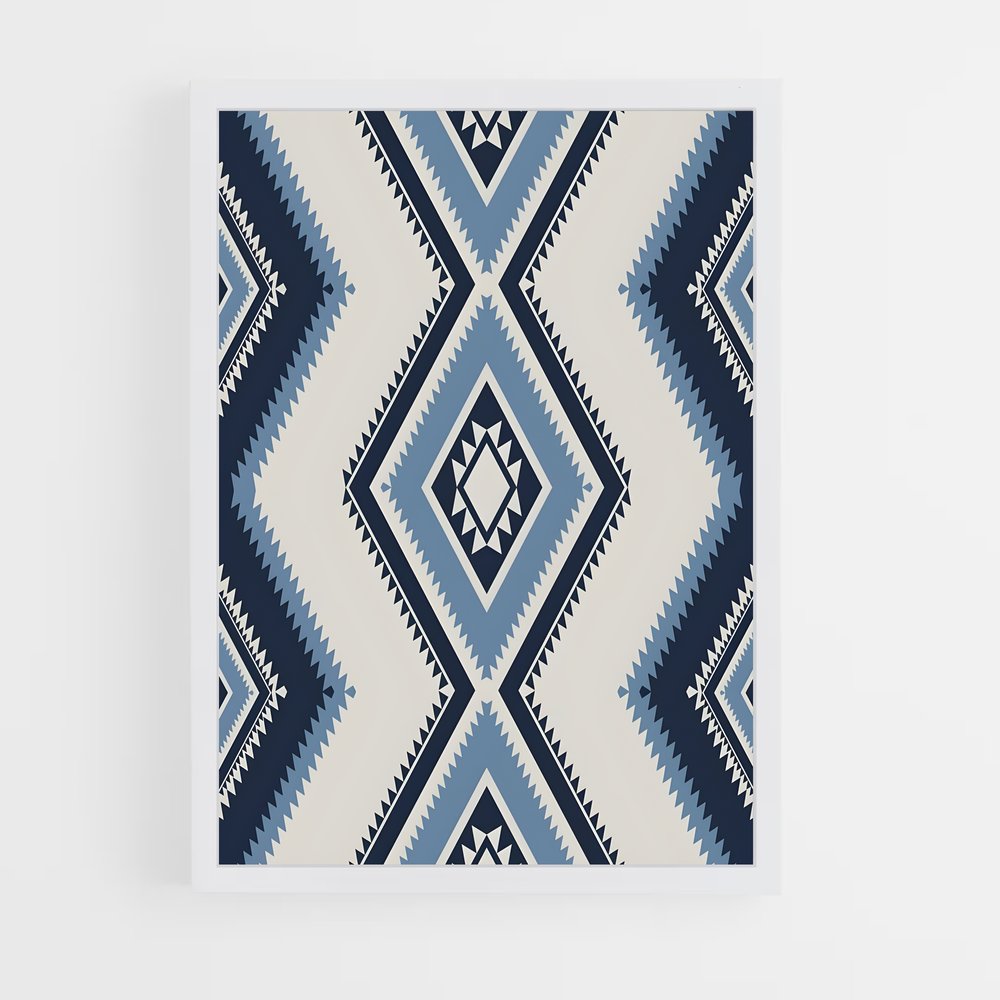 ap-aztec patterns-4 cadre Blanc