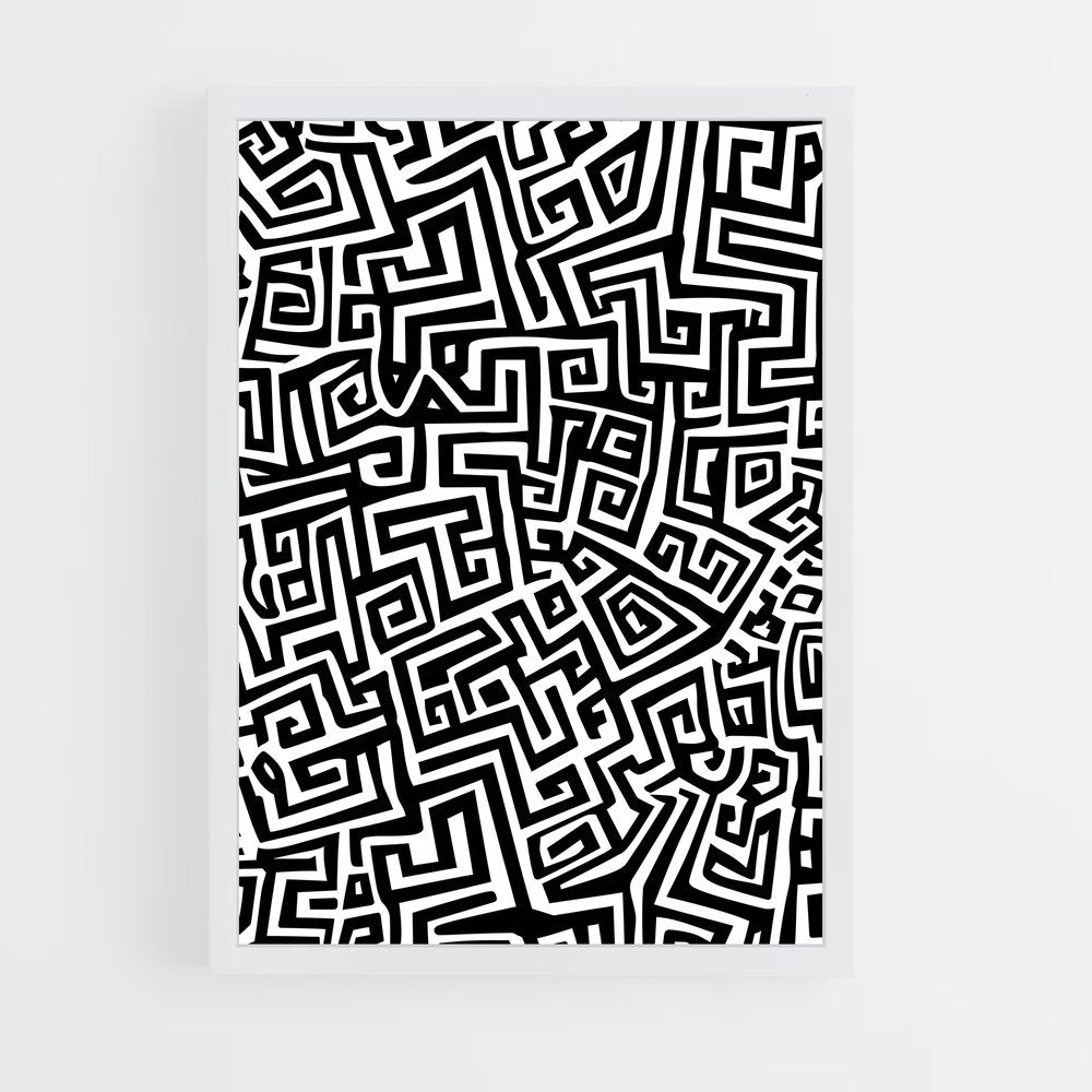 ap-aztec patterns-6 cadre Blanc