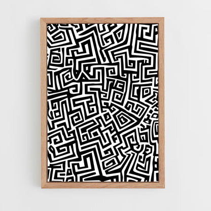 ap-aztec patterns-6 cadre Bois clair