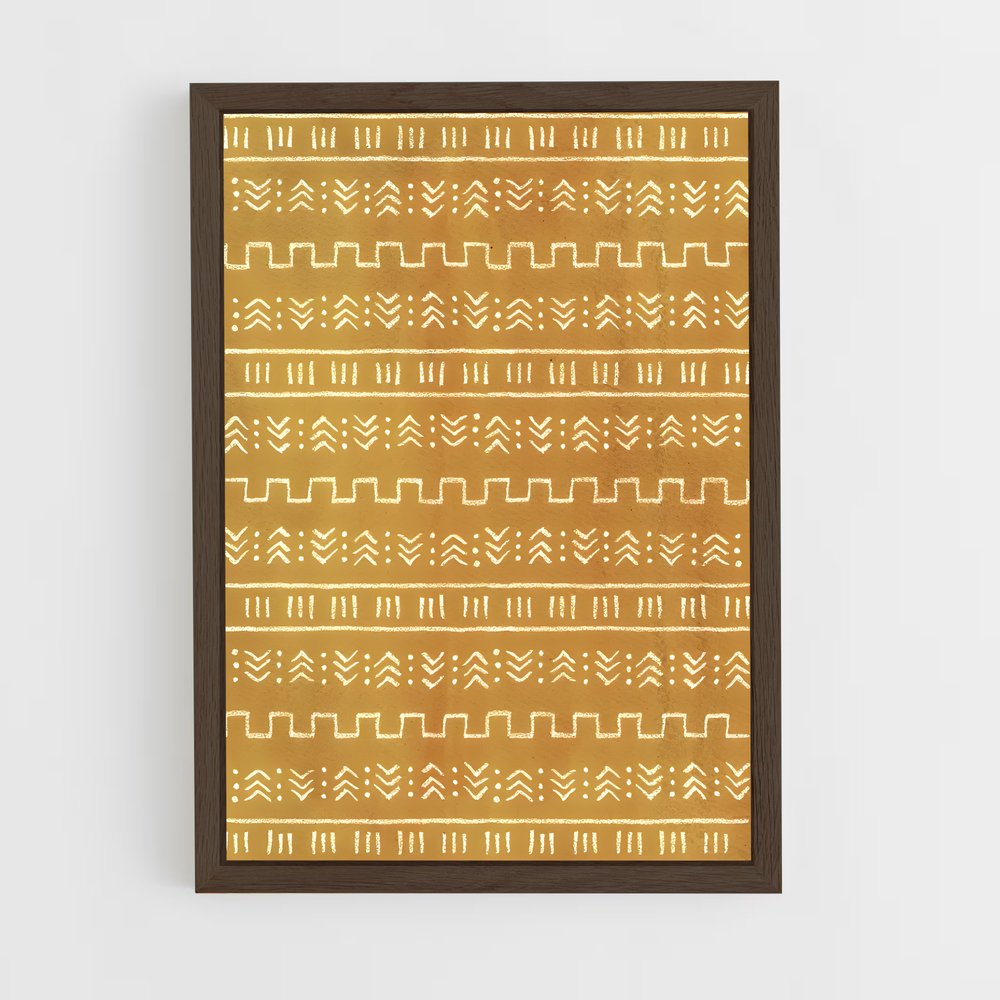 ap-aztec patterns-7 cadre Bois foncé