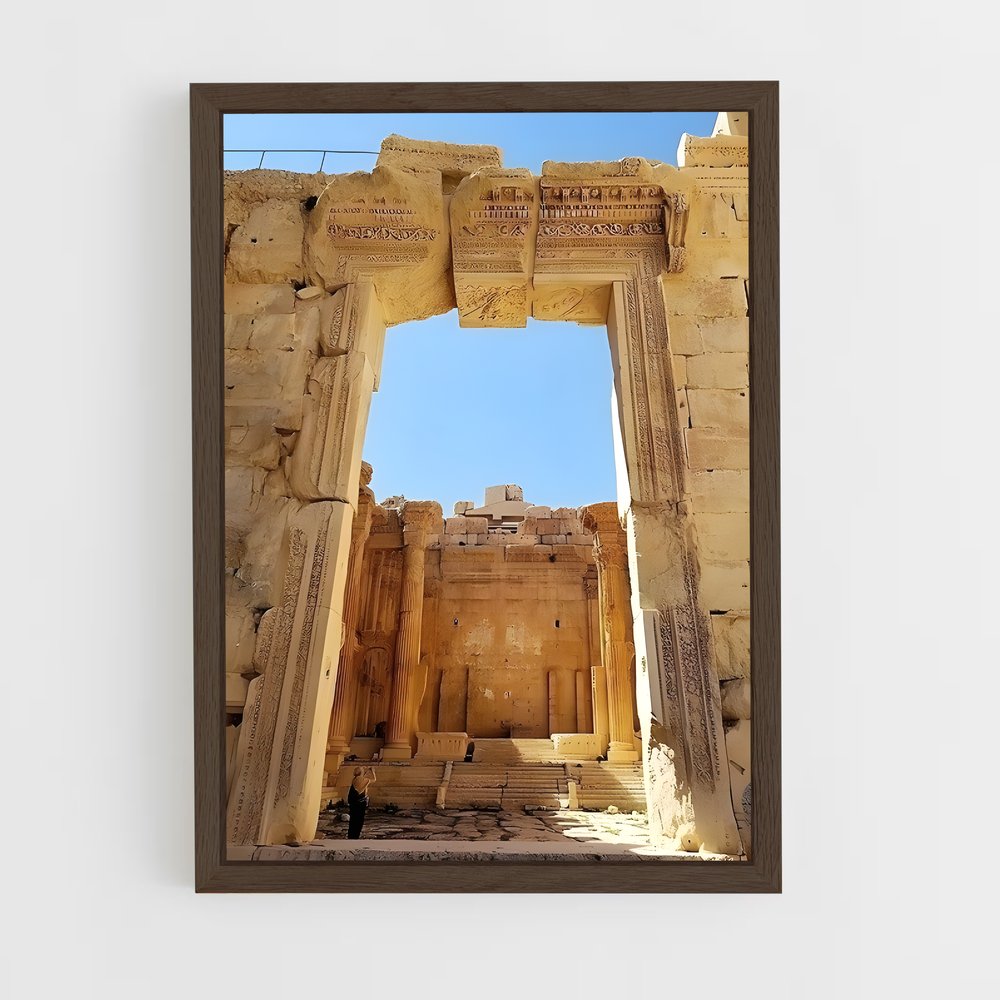 ap-baalbek temples-6 cadre Bois foncé