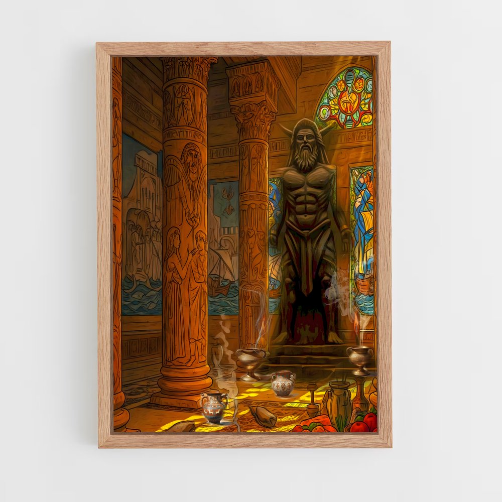 ap-babylonian gods-3 cadre Bois clair
