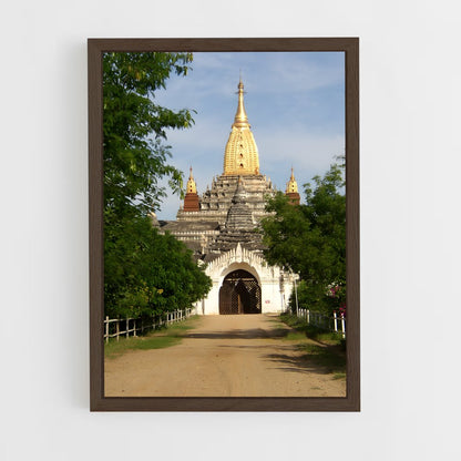 ap-bagan temples-4 cadre Bois foncé