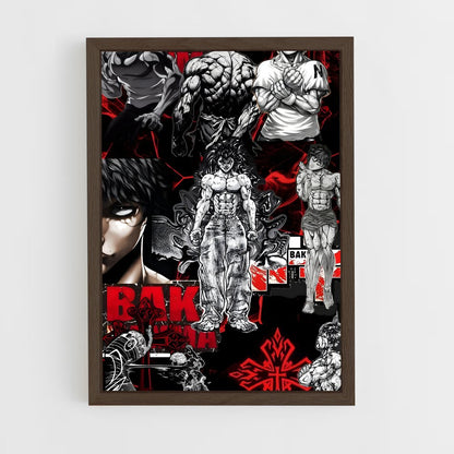 ap-baki hanma-1 cadre Bois foncé