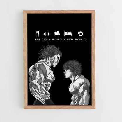 ap-baki hanma-4 cadre Bois clair