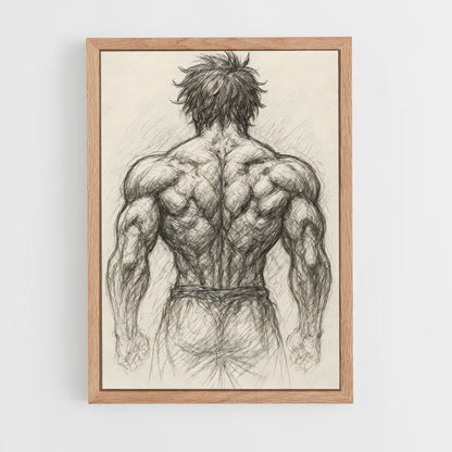 ap-baki hanma-7 cadre Bois clair