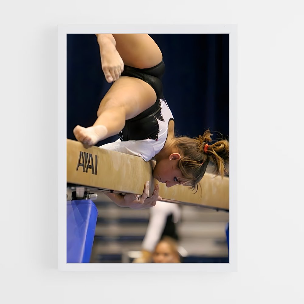 ap-balance beam gymnastics-2 cadre Blanc