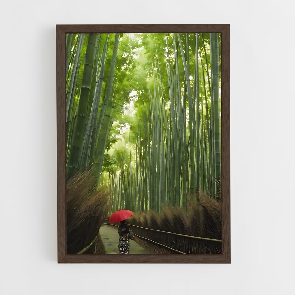ap-bamboo forest-6 cadre Bois foncé