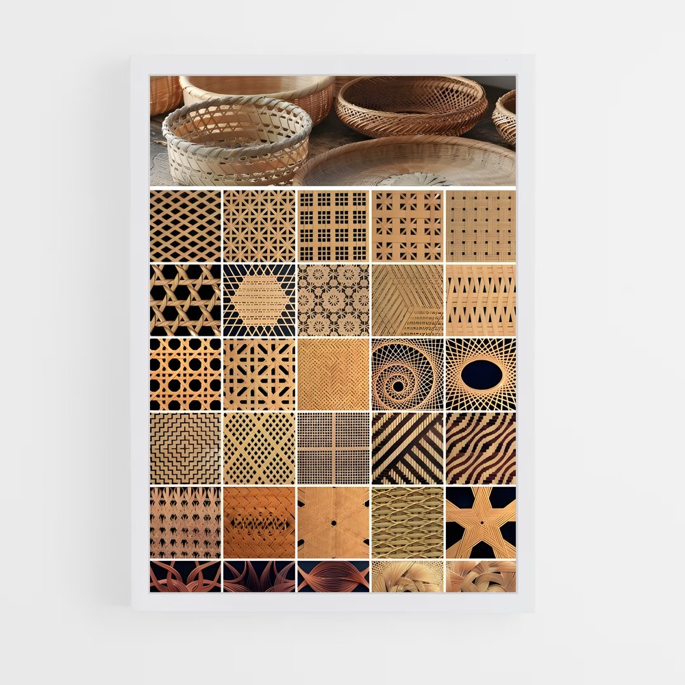 ap-bamboo patterns-4 cadre Blanc