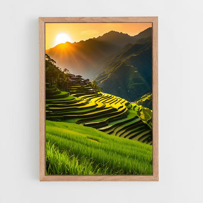 ap-banaue rice terraces-1 cadre Bois clair