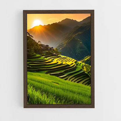 ap-banaue rice terraces-1 cadre Bois foncé