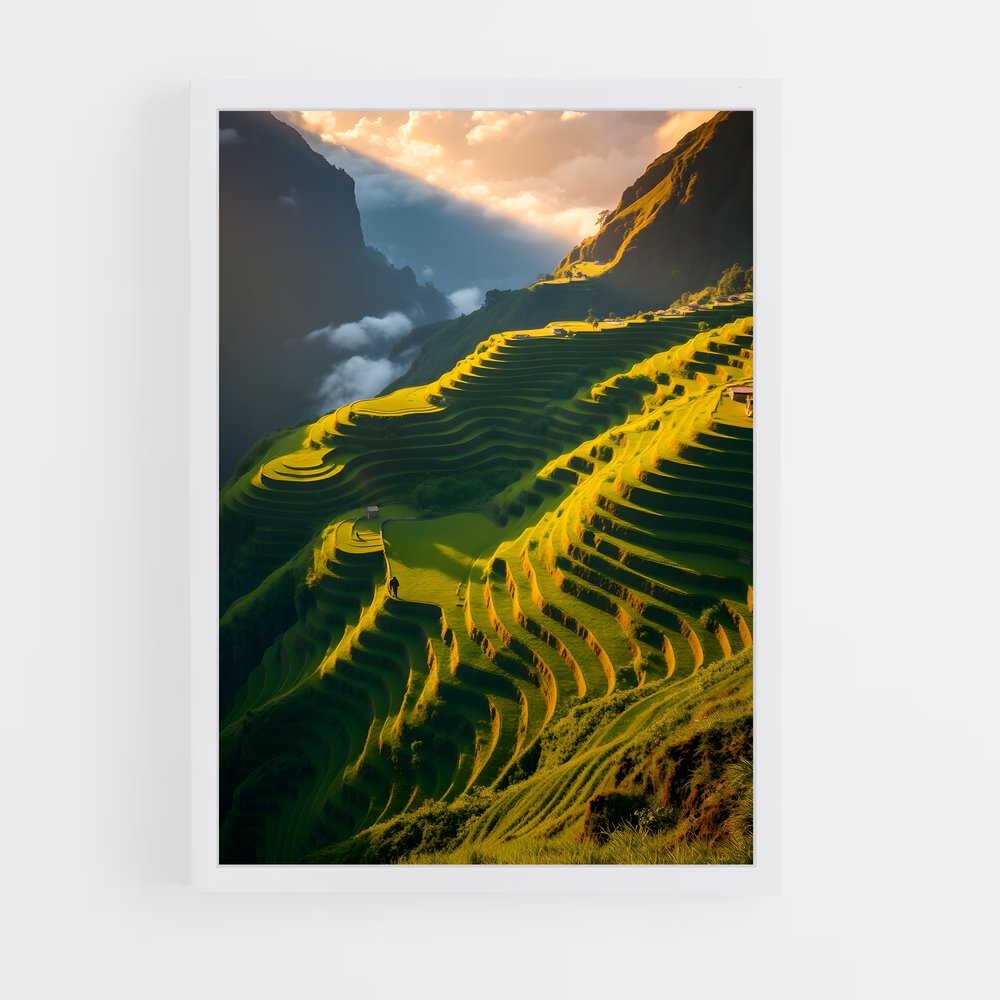 ap-banaue rice terraces-5 cadre Blanc