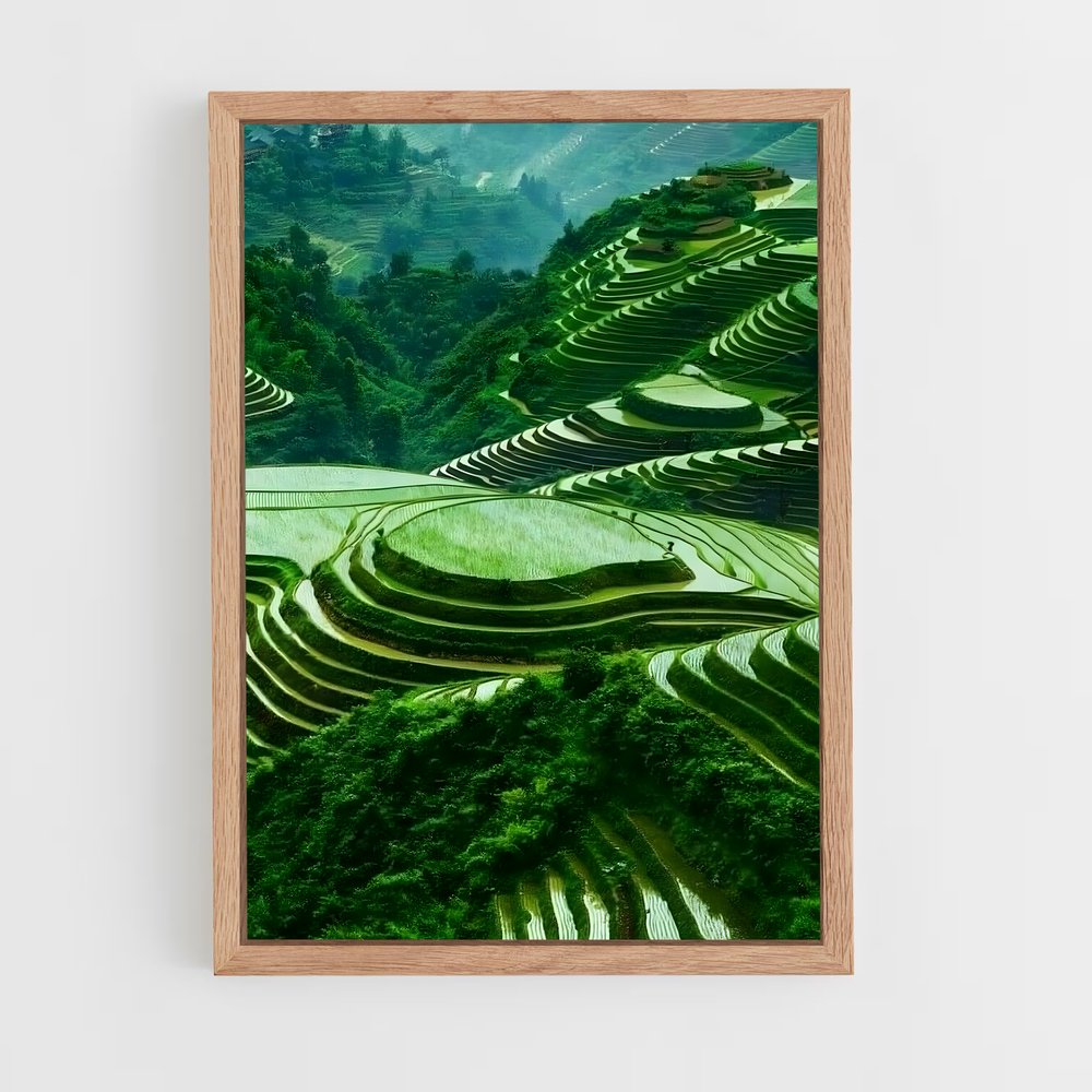 ap-banaue rice terraces-7 cadre Bois clair