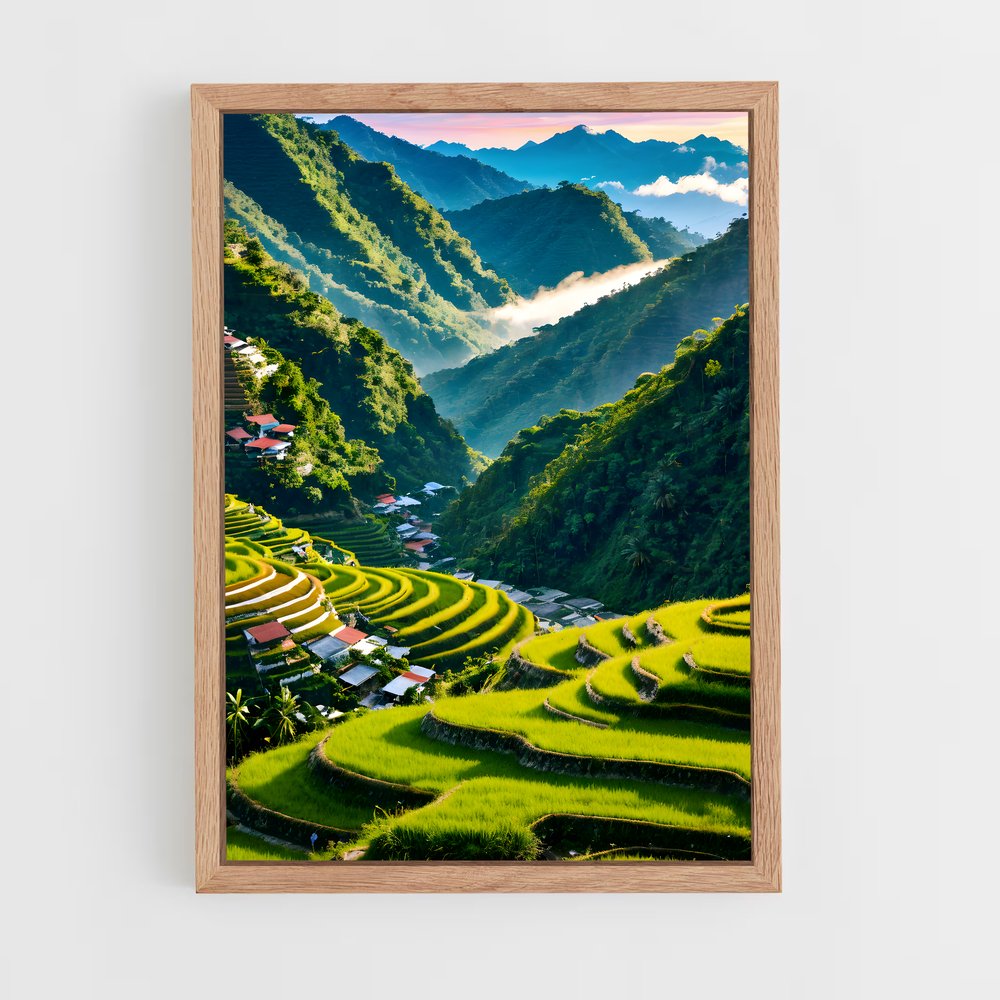 ap-banaue rice terraces-9 cadre Bois clair