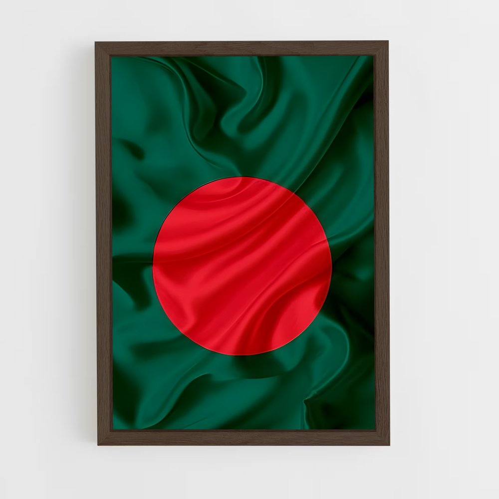 ap-bangladesh flag-1 cadre Bois foncé