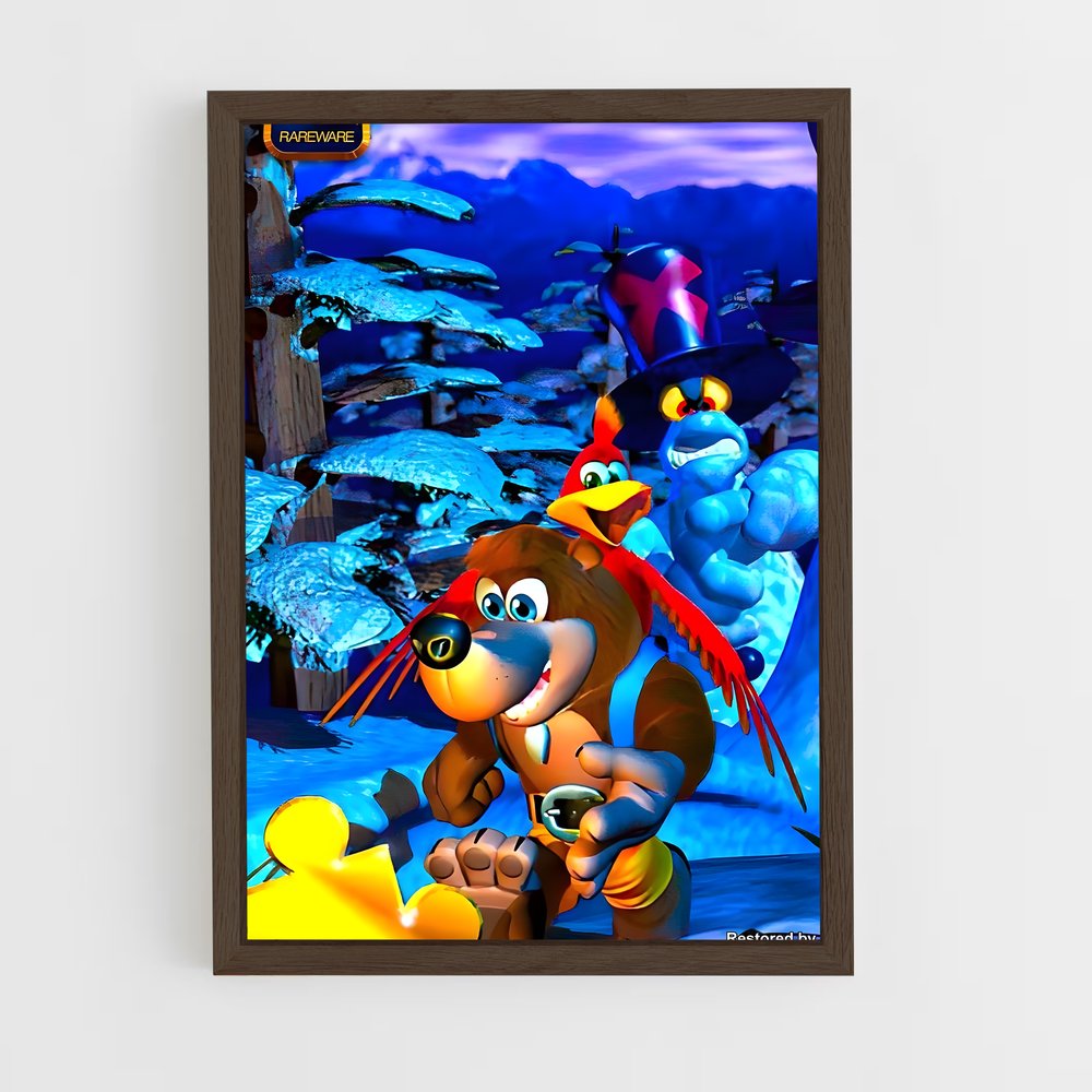 ap-banjo kazooie-3 cadre Bois foncé