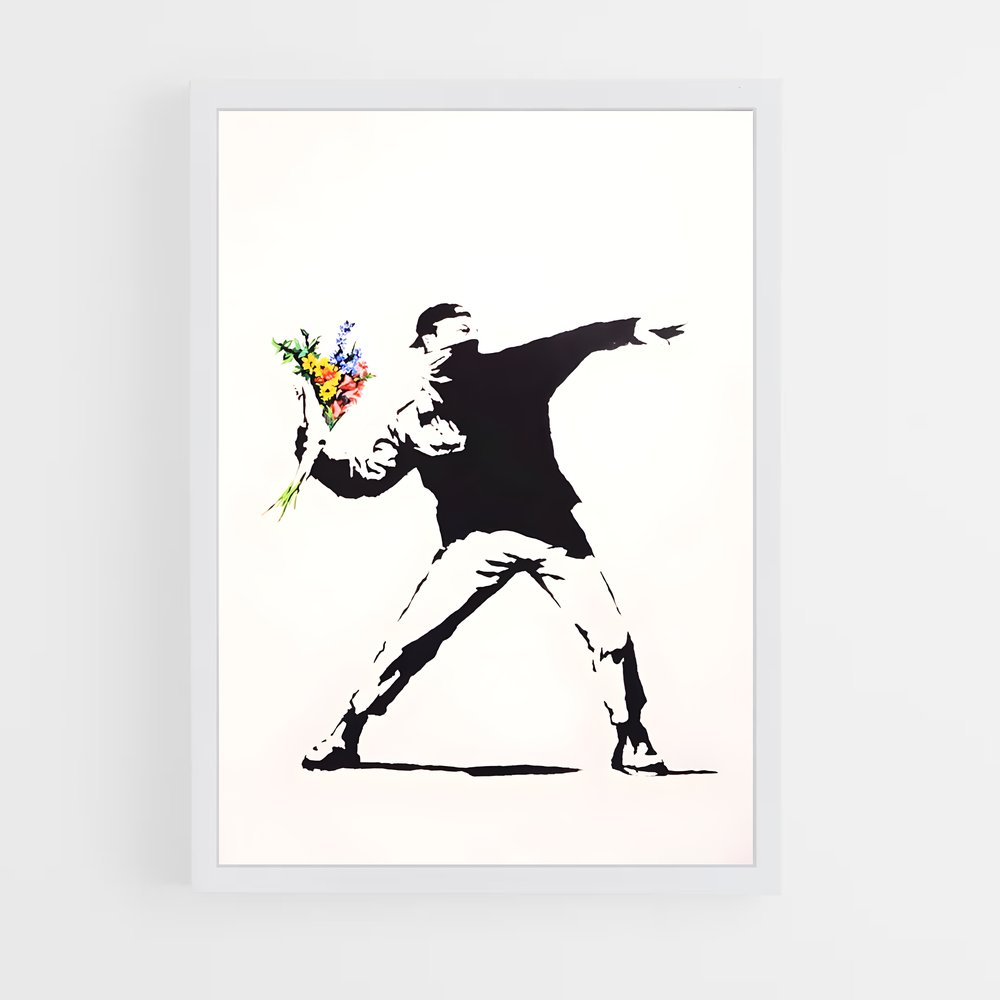 ap-banksy-2 cadre Blanc