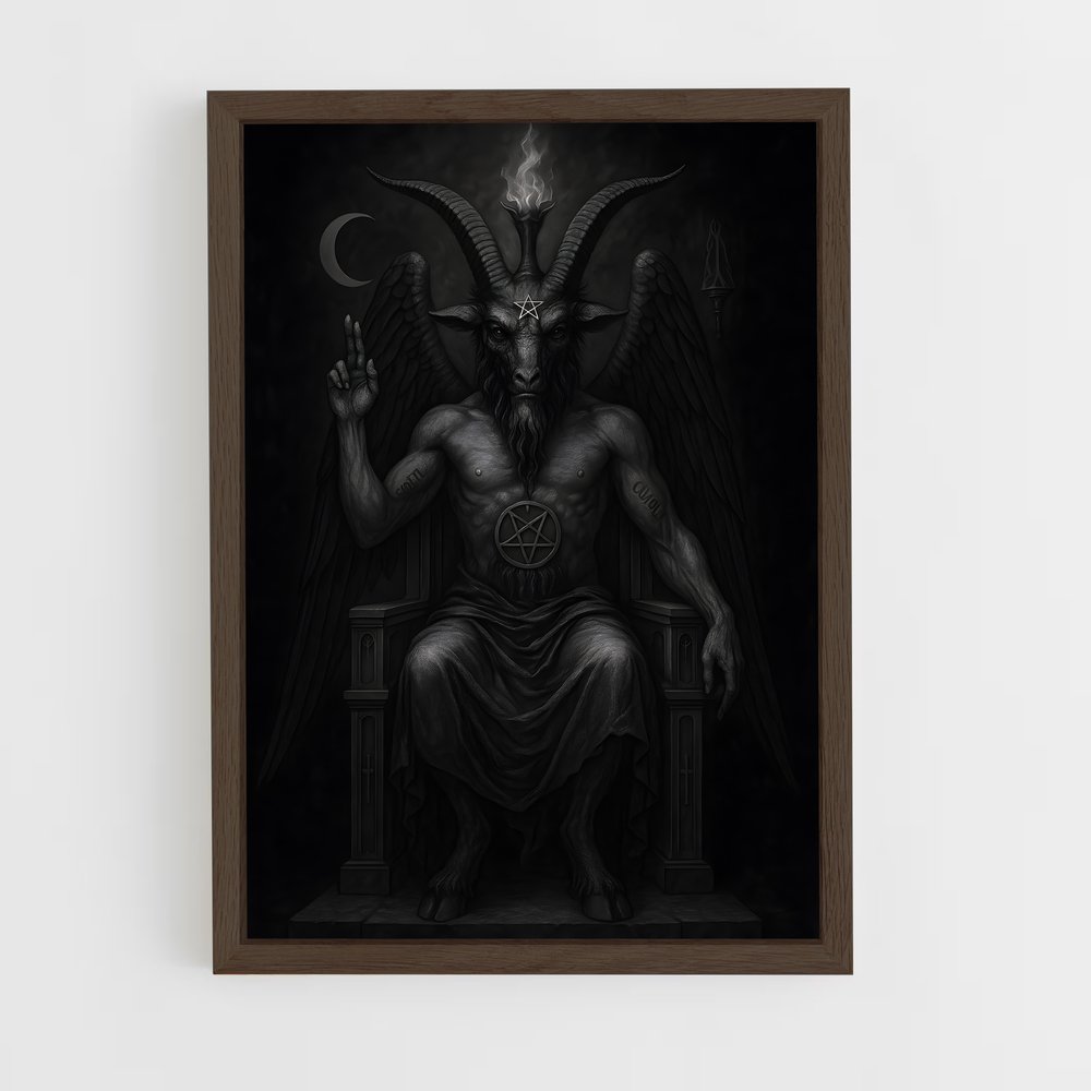 ap-baphomet-3 cadre Bois foncé