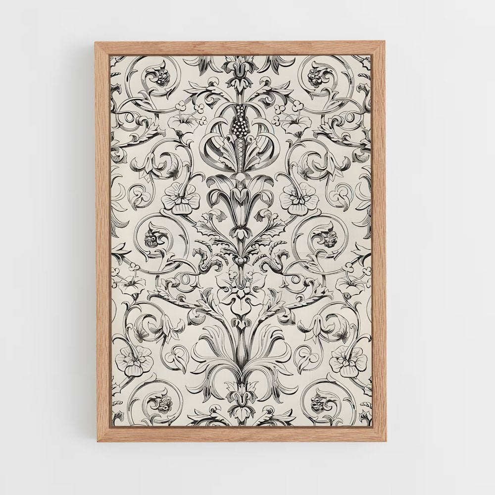 ap-baroque patterns-2 cadre Bois clair