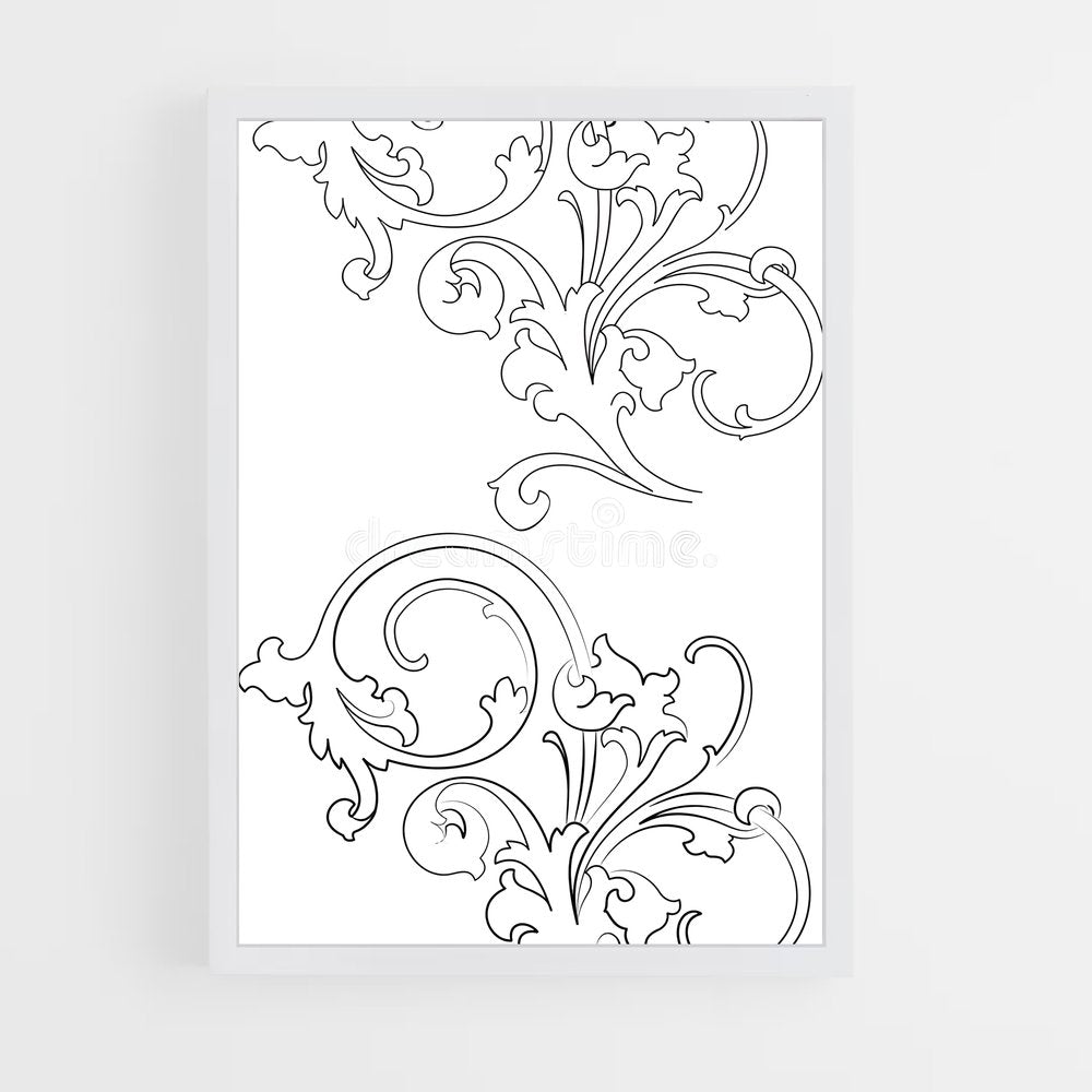ap-baroque patterns-3 cadre Blanc