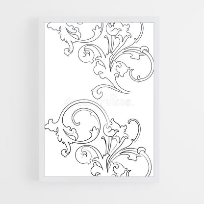 ap-baroque patterns-3 cadre Blanc