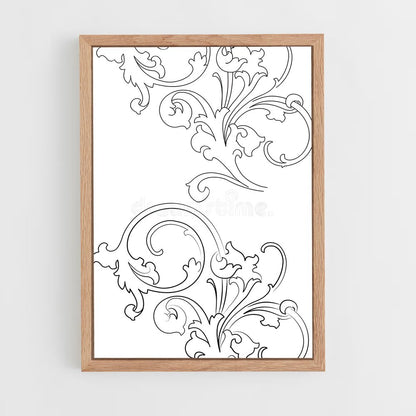 ap-baroque patterns-3 cadre Bois clair