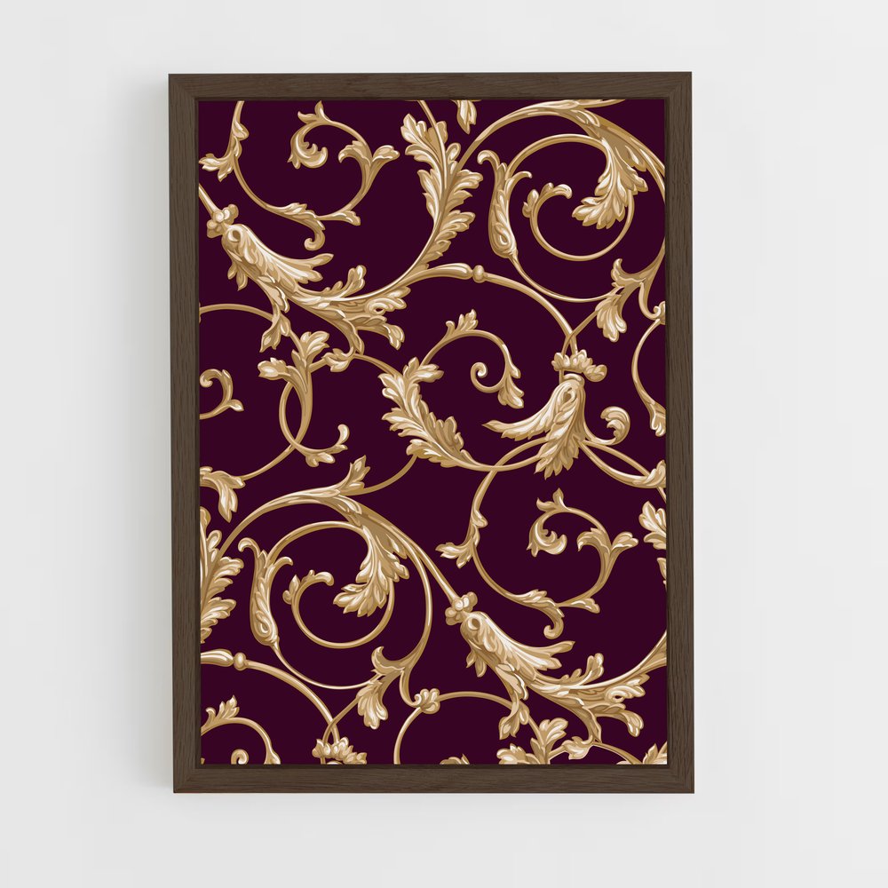 ap-baroque patterns-7 cadre Bois foncé