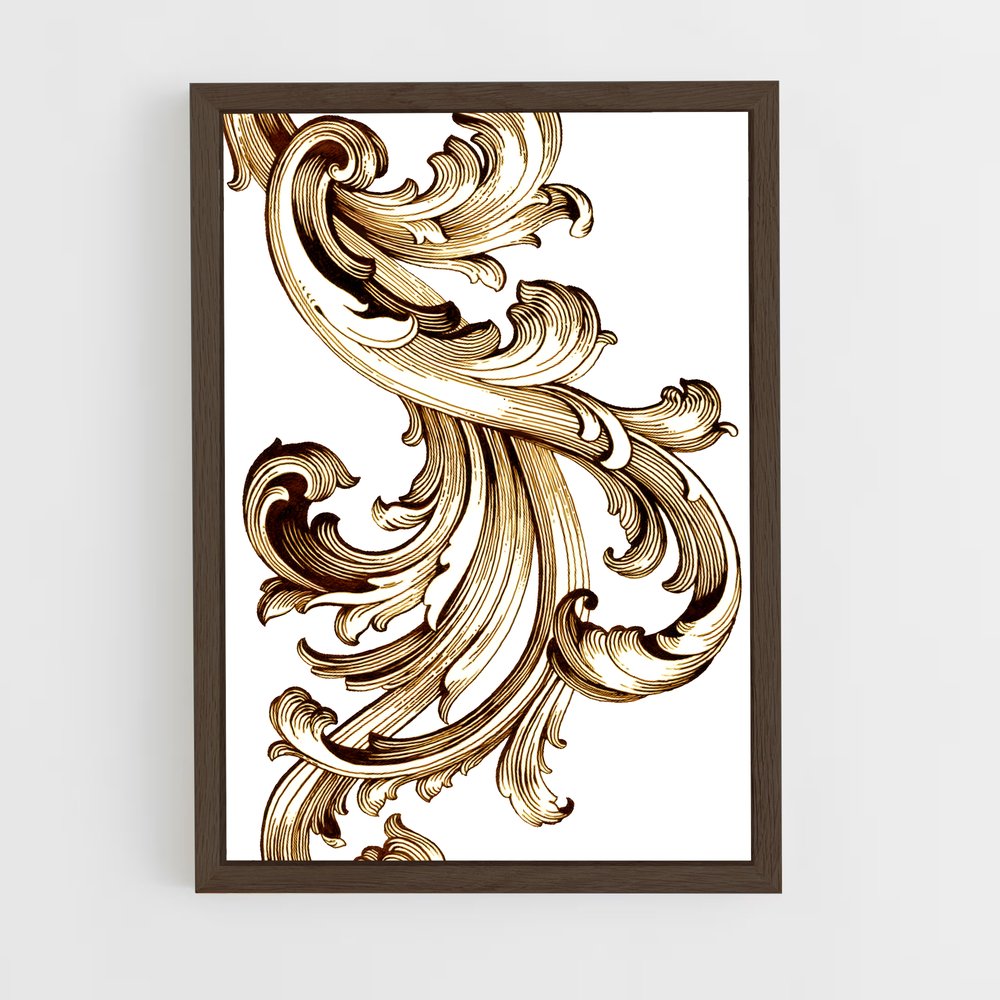 ap-baroque patterns-8 cadre Bois foncé