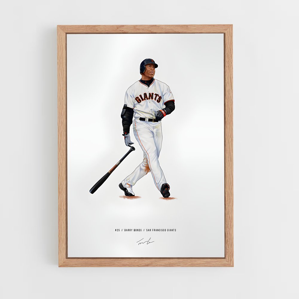 ap-barry bonds-6 cadre Bois clair
