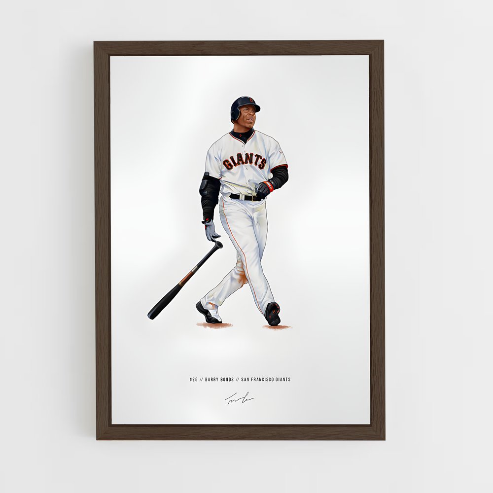 ap-barry bonds-6 cadre Bois foncé