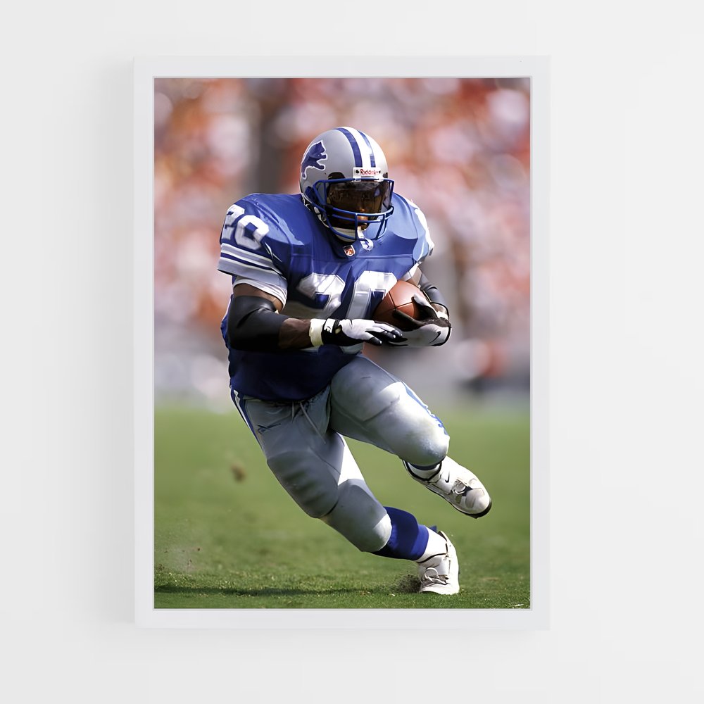 ap-barry sanders-1 cadre Blanc