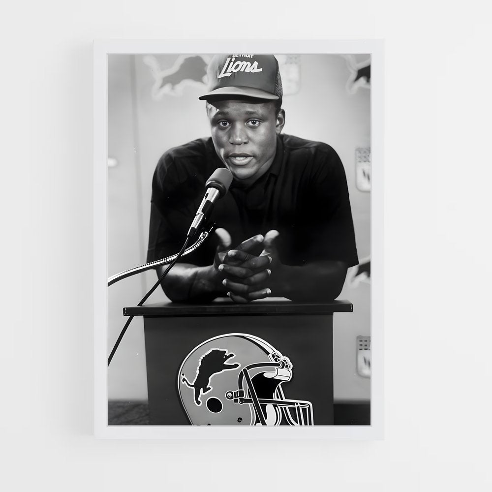 ap-barry sanders-3 cadre Blanc