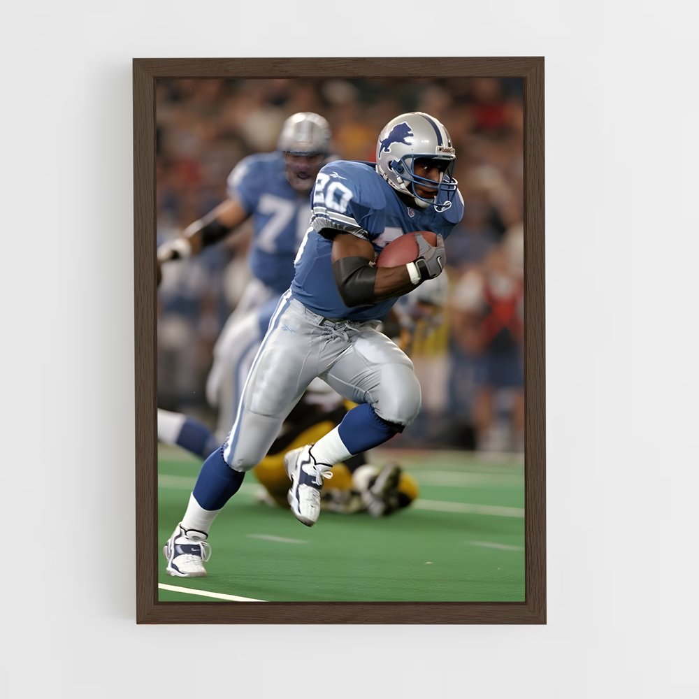 ap-barry sanders-4 cadre Bois foncé