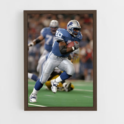 ap-barry sanders-4 cadre Bois foncé