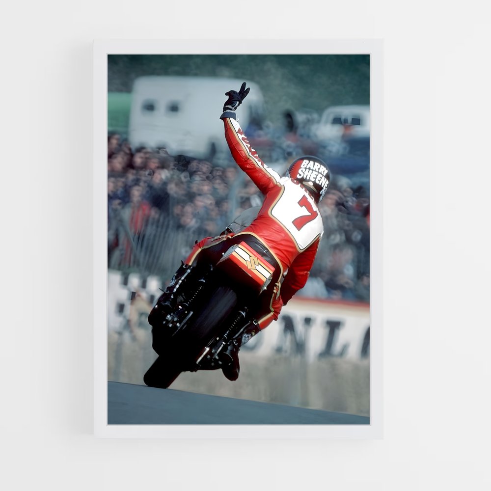 ap-barry sheene-3 cadre Blanc