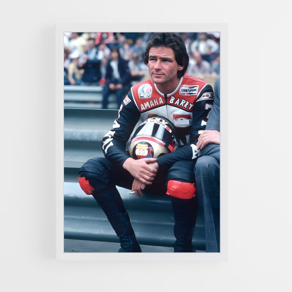 ap-barry sheene-8 cadre Blanc