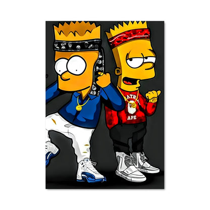 Poster Bart et Homer, Une Aventure Familiale