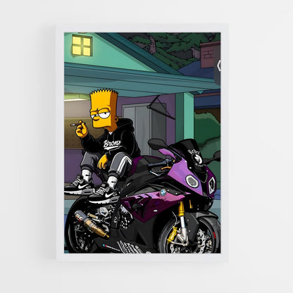 ap-bart simpson-4 cadre Blanc