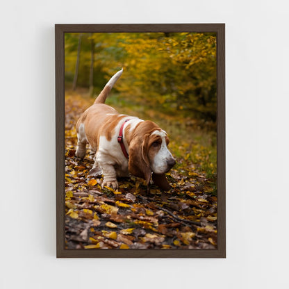 ap-basset hound-4 cadre Bois foncé