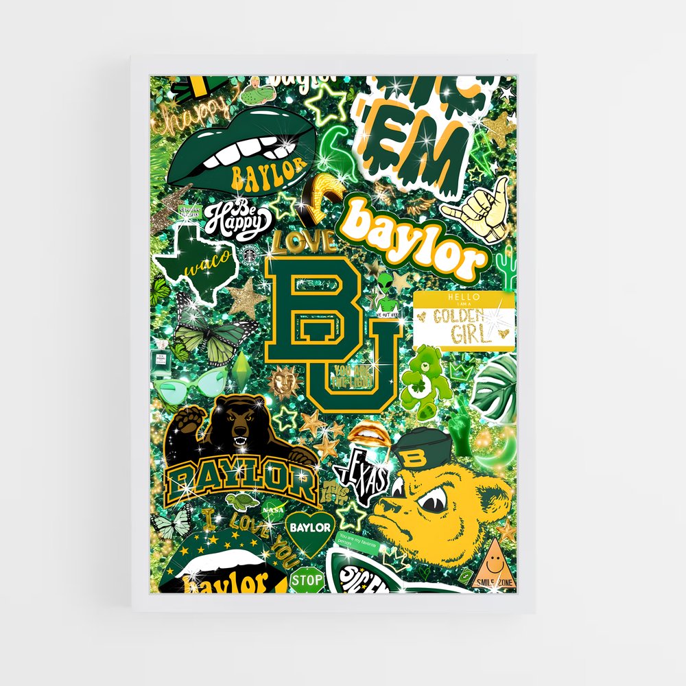 ap-baylor bears-1 cadre Blanc