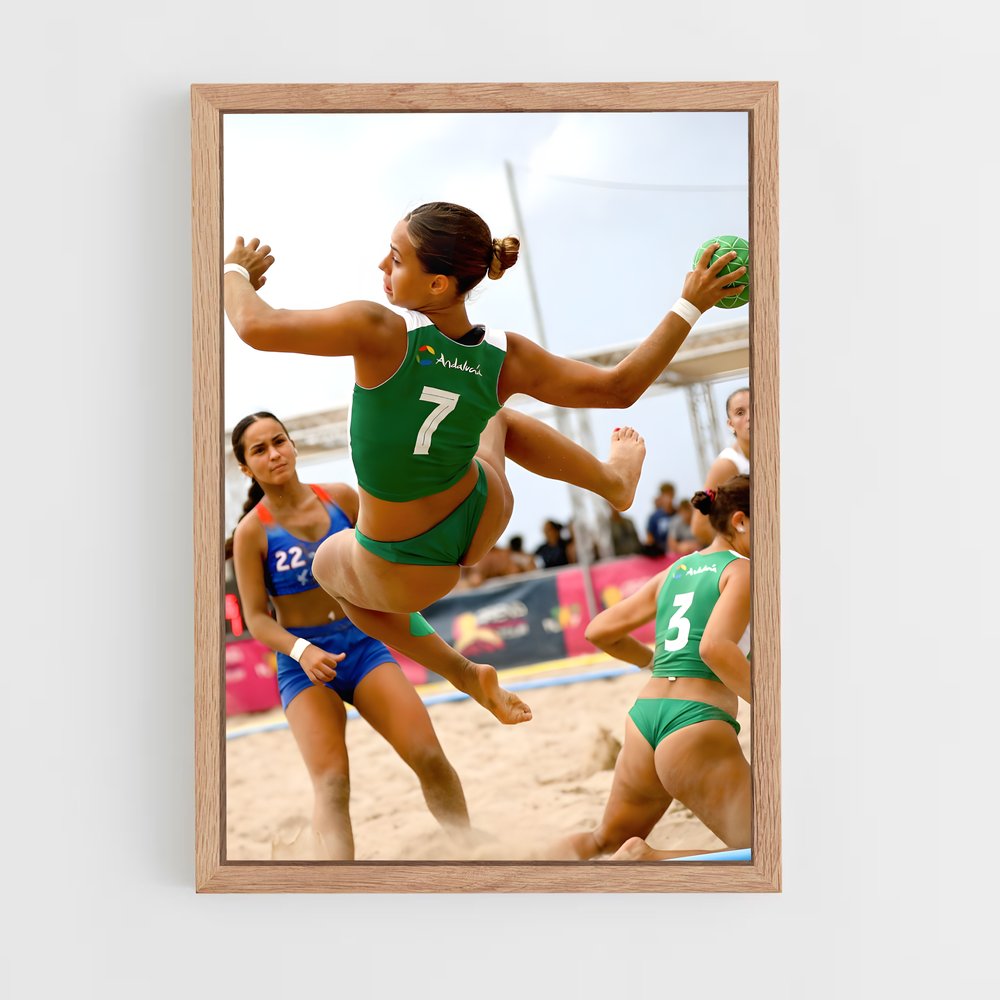 ap-beach handball-6 cadre Bois clair
