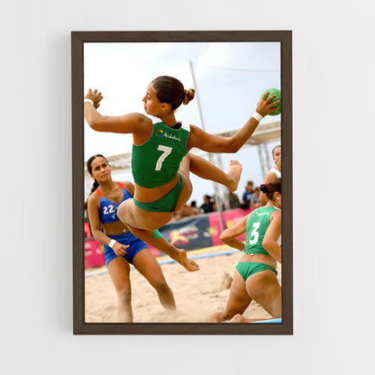 ap-beach handball-6 cadre Bois foncé