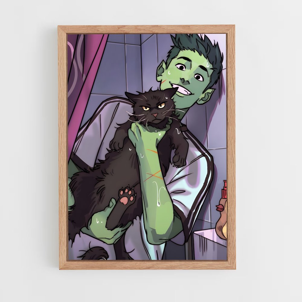 ap-beast boy-2 cadre Bois clair