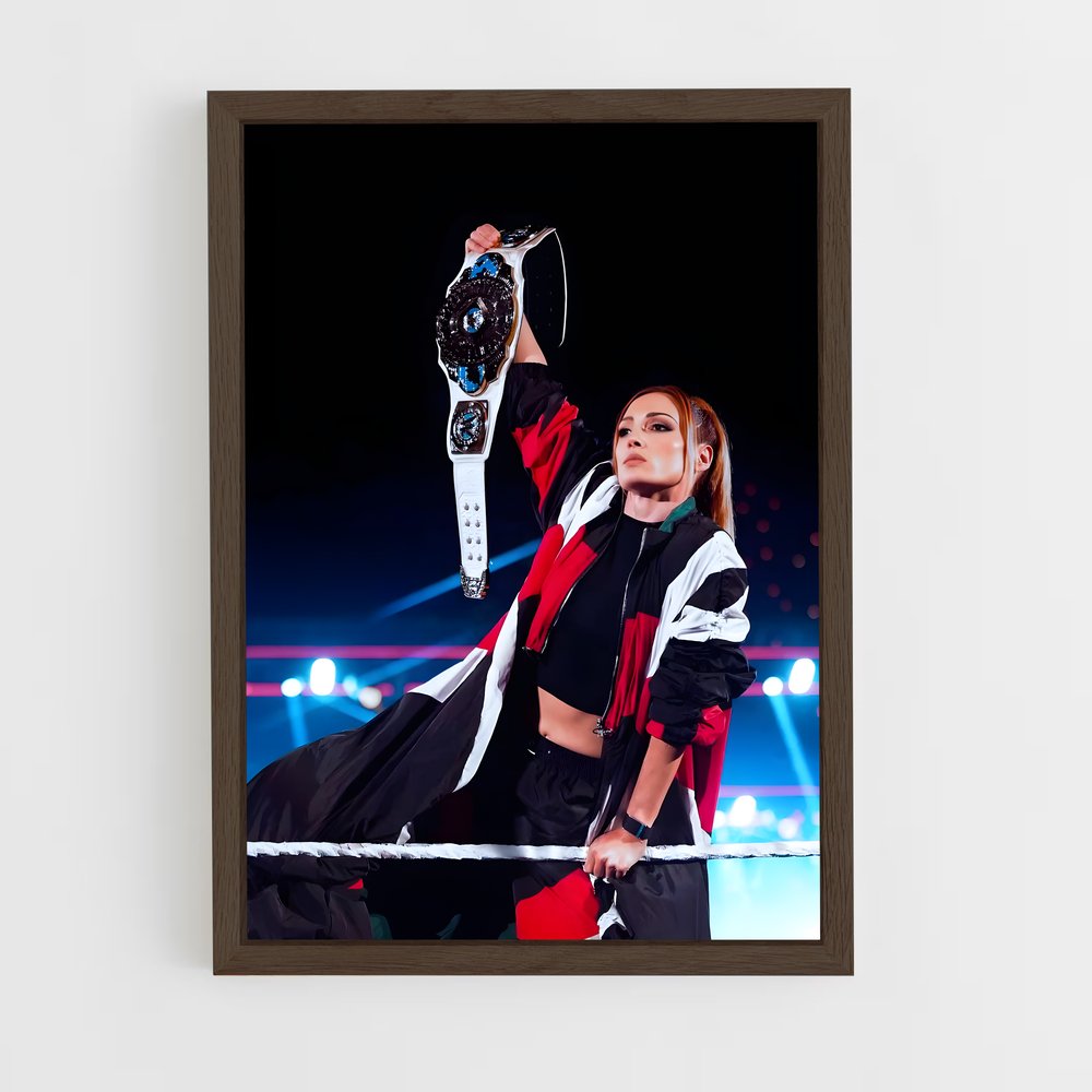 ap-becky lynch-1 cadre Bois foncé