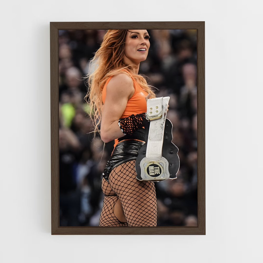 ap-becky lynch-4 cadre Bois foncé