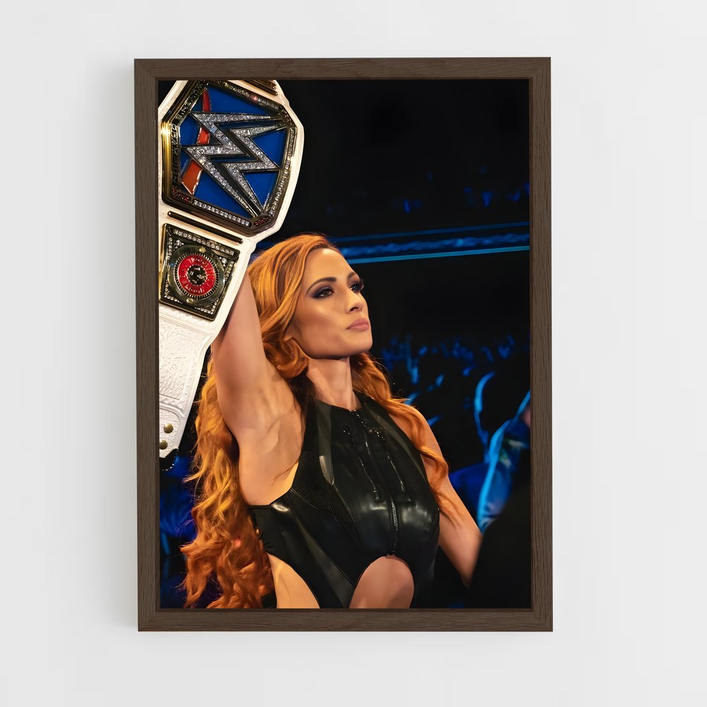 ap-becky lynch-8 cadre Bois foncé