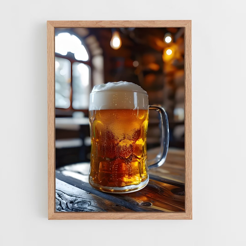 ap-beer pint-2 cadre Bois clair
