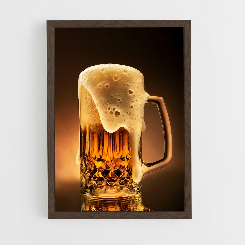ap-beer pint-4 cadre Bois foncé
