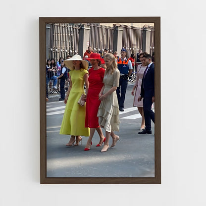 ap-belgian royal family-3 cadre Bois foncé