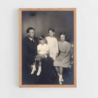ap-belgian royal family-6 cadre Bois clair